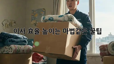 이사 효율 높이는 마법같은 꿀팁 ✨