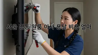 서울 명동 원룸 이사, 용달 비용 얼마?